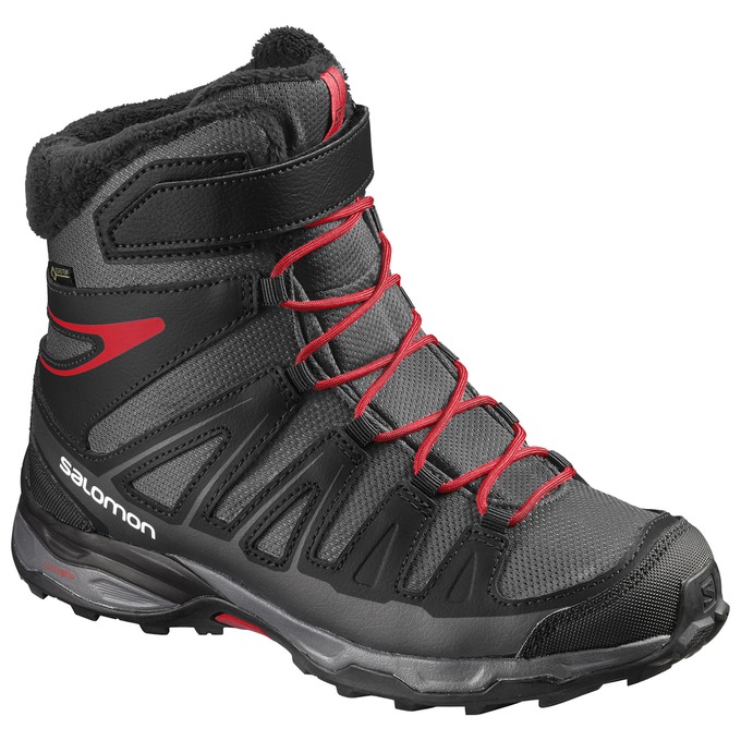 Bottes Hiver Salomon Enfant Noir / Argent - Salomon X-ULTRA GTX® J - France (7396-DWGLV)